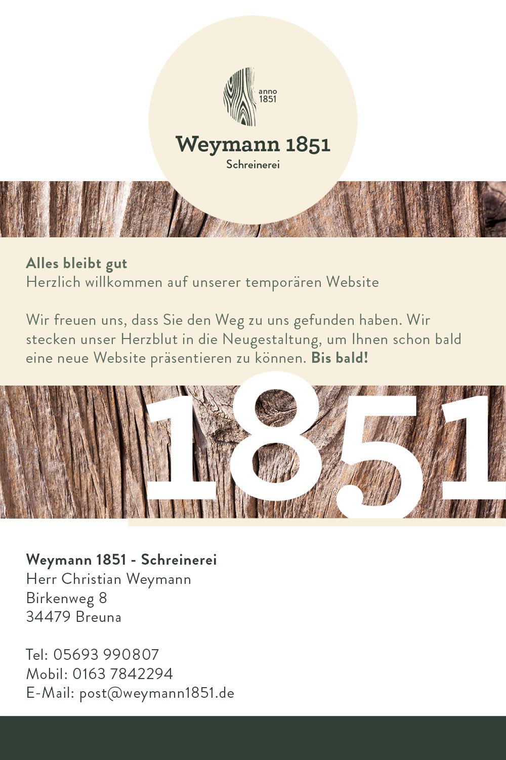 Weymann 1851 Schreinerei aus Breuna